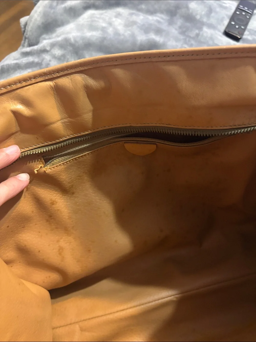 Celine vintage Brown Canvas Laptop Shoulder Bag with Tan Leather Trim